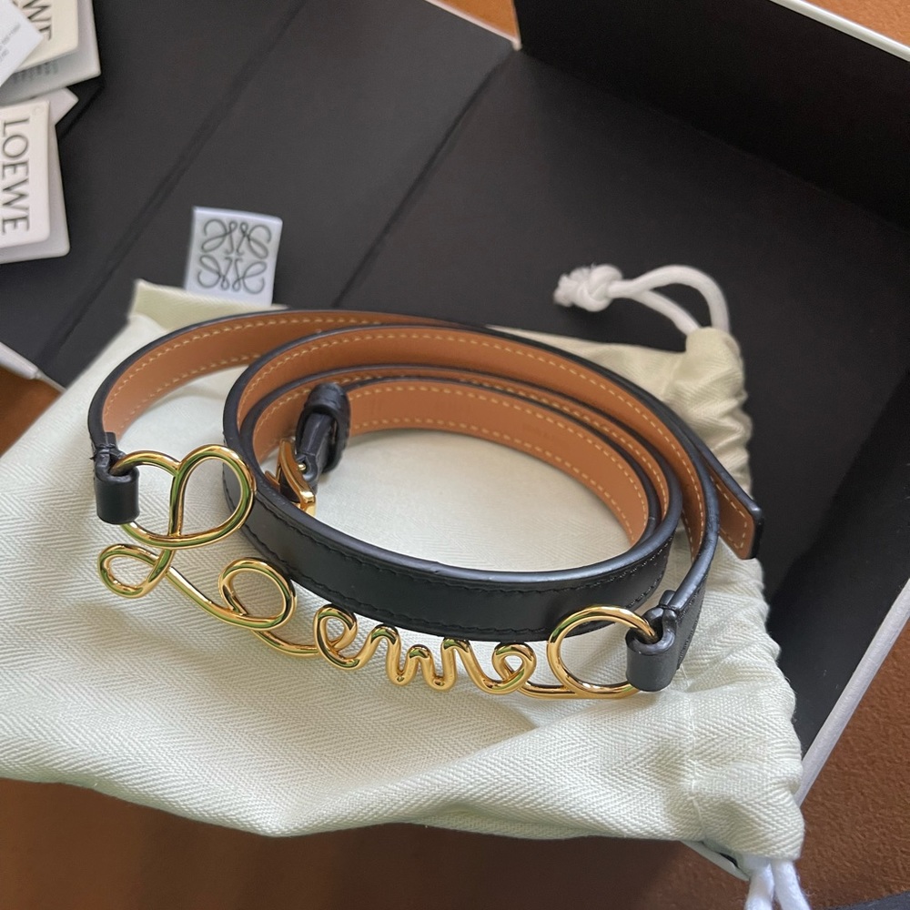 Loewe Embellished leather Belt SIZE 110